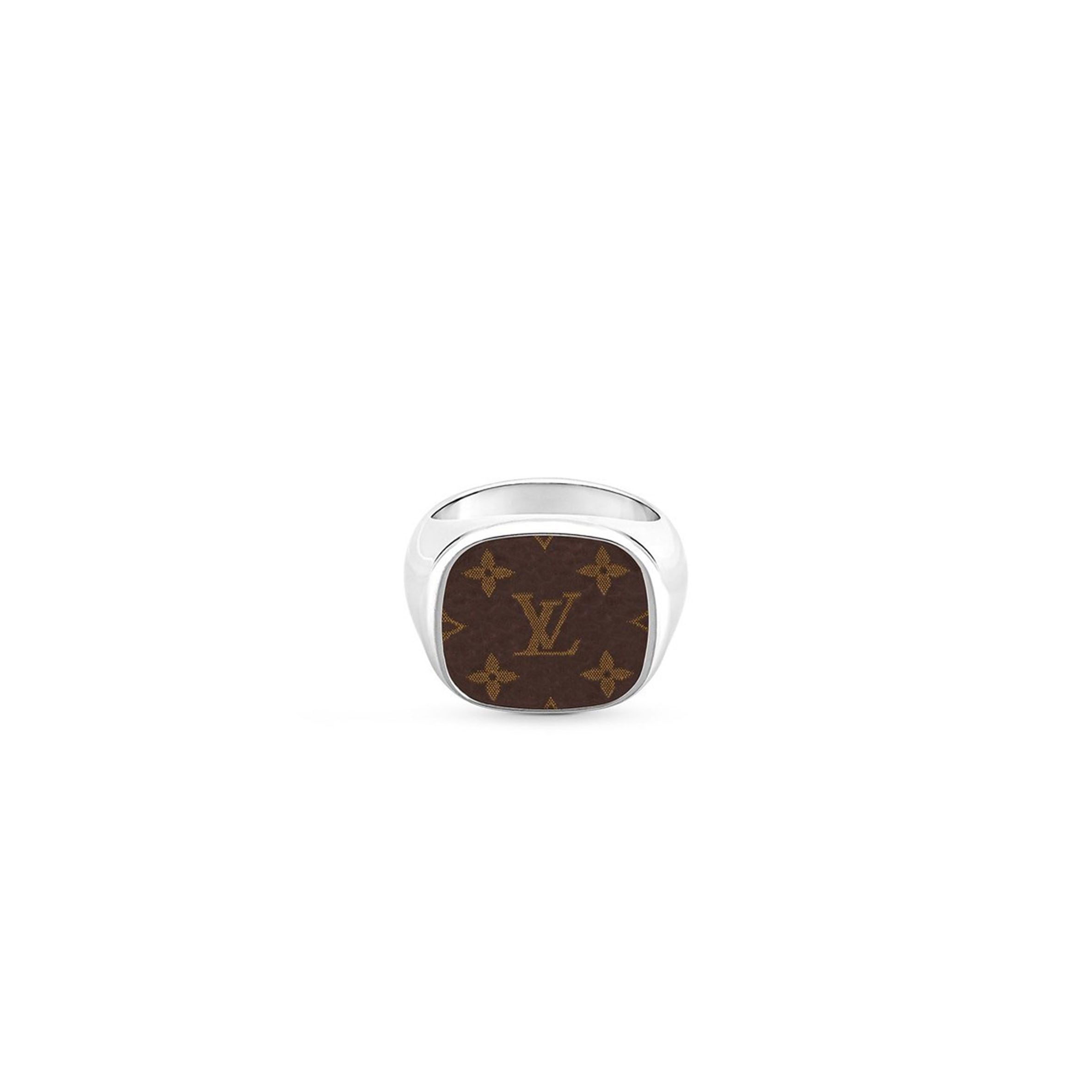 LOUIS VUITTON MONOGRAM LOCK SIGNET RING M00515